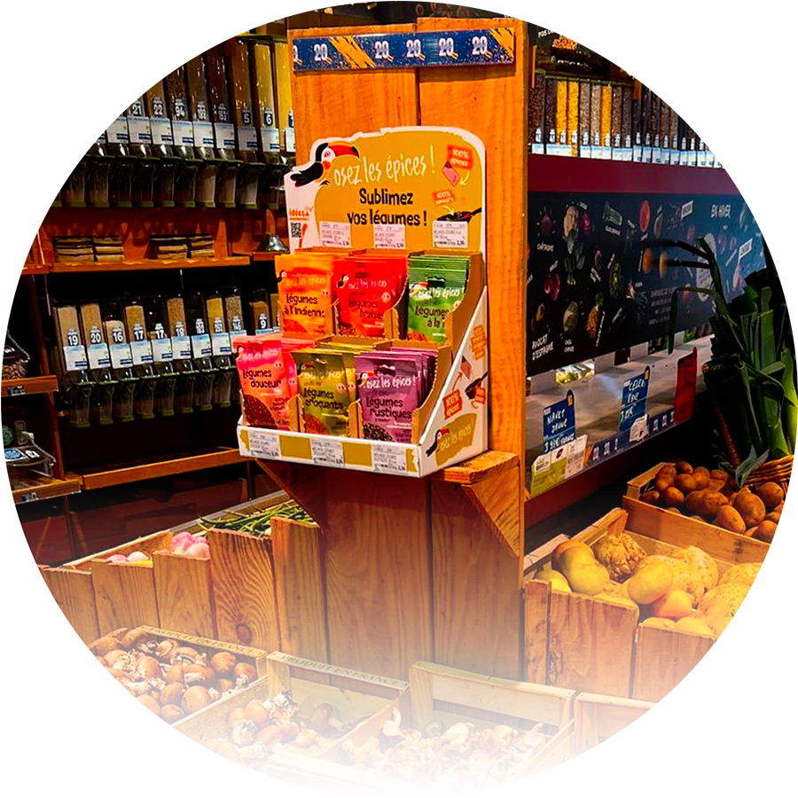 PLV Magasin bio